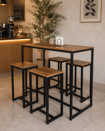 Mesa Bar + 4 Sillas Griffit