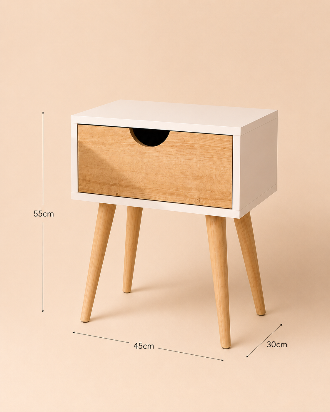 Velador Vintage Luna 1 Cajón