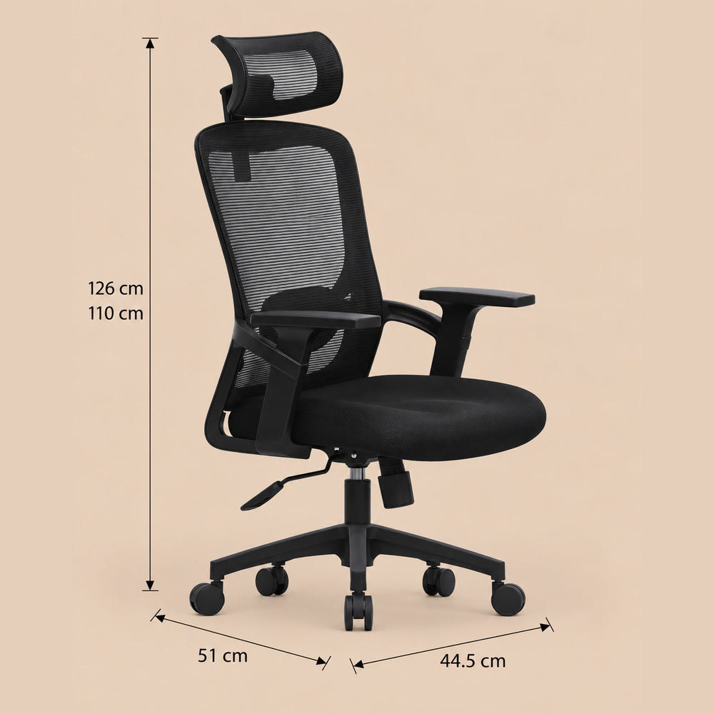 Silla de oficina de malla Mónaco